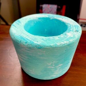 Handcrafted Turquoise Planter Pot
